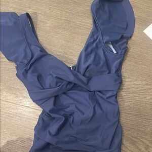 Cupshe Blue Ruched One-Piece Swimsuit